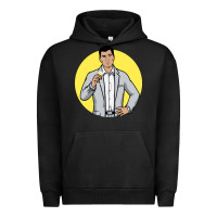 Pigment Black sterling archer Urban Hoodie - DesigneFamous