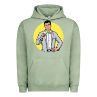 Pigment Oil Green sterling archer Urban Hoodie - DesigneFamous