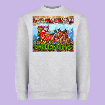 Holiday And Santa. Claus Heavyweight Sweatshirt Designed By Adodesignshop