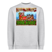 Heather Grey holiday and santa. claus Heavyweight Sweatshirt - AdoDesignShop