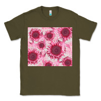 Army Green breast cancer sunflower Classic Tee - CowGirlArtShop