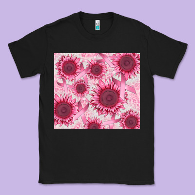 Breast Cancer Sunflower Classic Tee Designed By Cowgirlartshop