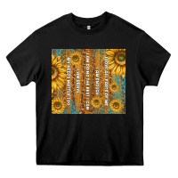 Black self reminders with sunflowers Heavy Core Tee - TumblerDesignByShophia