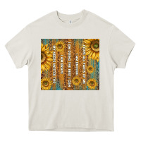 Cream self reminders with sunflowers Heavy Core Tee - TumblerDesignByShophia