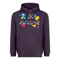 Plum i am ausome Heavyweight Hoodie - JahusDesignShop