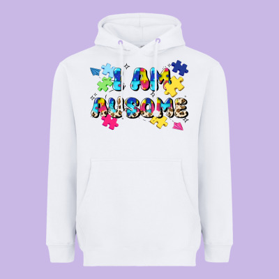 I Am Ausome Heavyweight Hoodie Designed By Jahusdesignshop