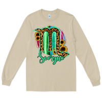 Mushroom Scorpio Zodiac Sign Sunflower Leopard Serape Long Sleeve Tee - RanaPortraitStore