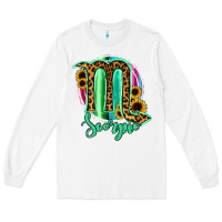Scorpio Zodiac Sign Sunflower Leopard Serape Long Sleeve Tee | Teevron