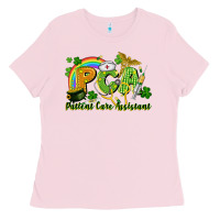 Bubblegum Pink PCA Patient Care Assistant St. Patrick's Day Ladies Tee - CowGirlArtShop