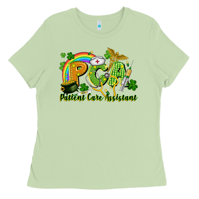 Pca Patient Care Assistant St. Patrick's Day Ladies Tee by CowGirlArtShop | Teevron
