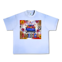 Grape Ice Fourth Of July America Truck Urban Heavy Tee - FaDigitalArtStudio