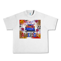 Lunar Rock Fourth Of July America Truck Urban Heavy Tee - FaDigitalArtStudio