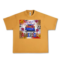 Peanut Butter Fourth Of July America Truck Urban Heavy Tee - FaDigitalArtStudio