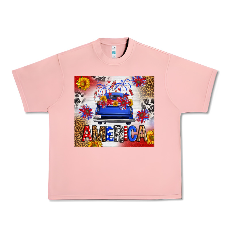 Fourth Of July America Truck Urban Heavy Tee by FaDigitalArtStudio | Teevron
