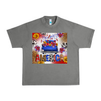 Tornado Fourth Of July America Truck Urban Heavy Tee - FaDigitalArtStudio