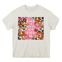 Cream life is what you bake it with cowhide Heavy Core Tee - TumblerDesignByShophia