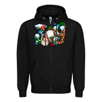 Black joy with golf and santas Zipper Hoodie - AdoDesignShop