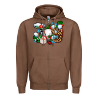 Chestnut joy with golf and santas Zipper Hoodie - AdoDesignShop