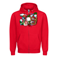 Red joy with golf and santas Zipper Hoodie - AdoDesignShop
