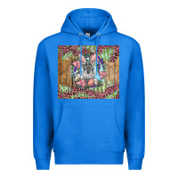 True Royal Easter bunny with floral wreath and leopard Premium Hoodie - RanaPortraitStore