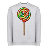 Heather Grey rainbow lollipop Heavyweight Sweatshirt - AdoDesignShop