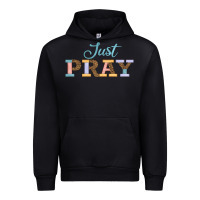 Black Just Pray Urban Hoodie - JahusDesignShop
