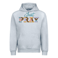 Heather Grey Just Pray Urban Hoodie - JahusDesignShop
