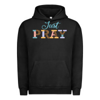 Pigment Black Just Pray Urban Hoodie - JahusDesignShop