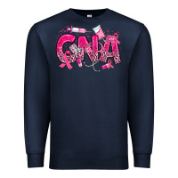 Navy breast cancer cna certified nursing assistant Premium Sweatshirt - JahusDesignShop