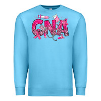 Ocean Blue breast cancer cna certified nursing assistant Premium Sweatshirt - JahusDesignShop