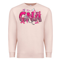 Pale Pink breast cancer cna certified nursing assistant Premium Sweatshirt - JahusDesignShop