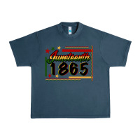 Midnight Navy Juneteenth 1865 Urban Heavy Tee - FaDigitalArtStudio