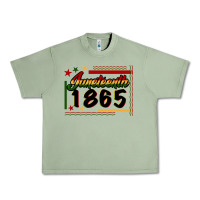 Oil Green Juneteenth 1865 Urban Heavy Tee - FaDigitalArtStudio
