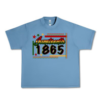 Pebble Blue Juneteenth 1865 Urban Heavy Tee - FaDigitalArtStudio