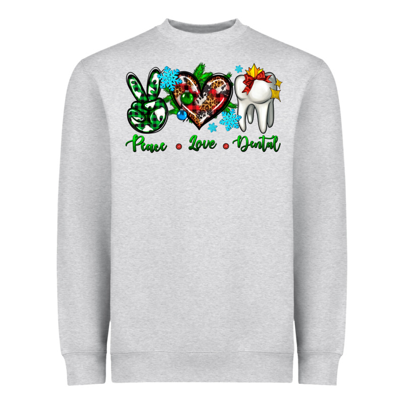 Peace Love Dental For Christmas Heavyweight Sweatshirt by AdoDesignShop | Teevron