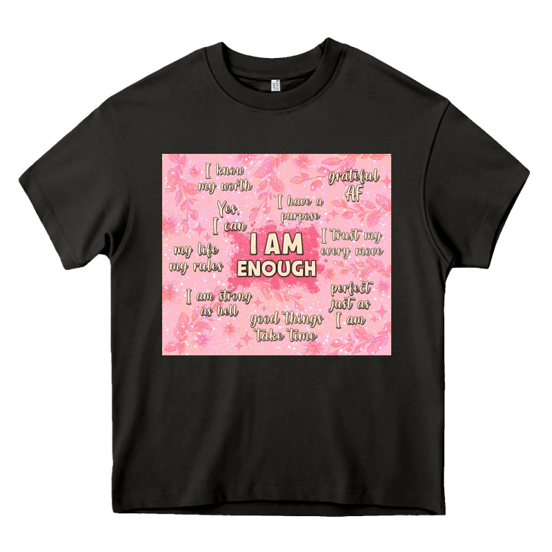 I Am Enough With Glitter Heavy Core Tee by TumblerDesignByShophia | Teevron
