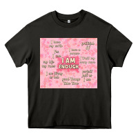 Asphalt i am enough with glitter Heavy Core Tee - TumblerDesignByShophia