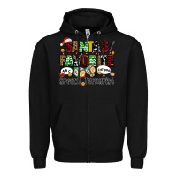 Black santas favorite speech therapist Zipper Hoodie - AdoDesignShop