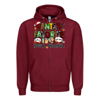 Burgundy santas favorite speech therapist Zipper Hoodie - AdoDesignShop