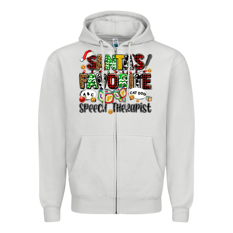 Santas Favorite Speech Therapist Zipper Hoodie by AdoDesignShop | Teevron