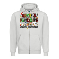 Dove Grey santas favorite speech therapist Zipper Hoodie - AdoDesignShop