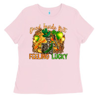 St. Patrick's Dead Inside But Feeling Lucky Ladies Tee | Teevron