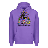 Purple autism awarenes Premium Hoodie - SublimationCraftShop