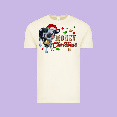 Mooey Christmas Vintage Tee Designed By Ranaportraitstore