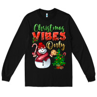 Black christmas vibes only Long Sleeve Tee - BundleAndBundleShop