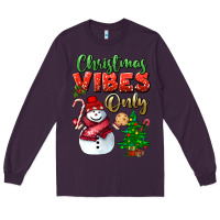Plum christmas vibes only Long Sleeve Tee - BundleAndBundleShop