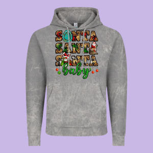 Santa Santa Santa Baby Vintage Hoodie Designed By Fadigitalartstudio