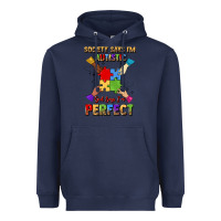 Navy society says i'm autistic god says i'm perfect Heavyweight Hoodie - JahusDesignShop
