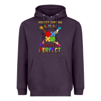 Plum society says i'm autistic god says i'm perfect Heavyweight Hoodie - JahusDesignShop