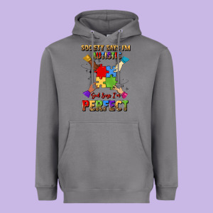 Society Says I'm Autistic God Says I'm Perfect Heavyweight Hoodie Designed By Jahusdesignshop